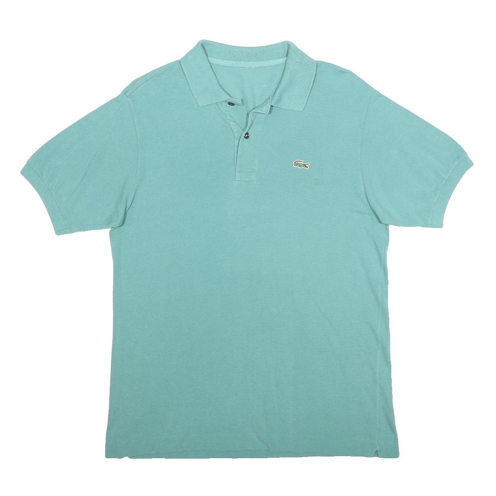 LACOSTE Mens Green Short Sleeve Plain S Cotton Polo Shirt Classic Fit