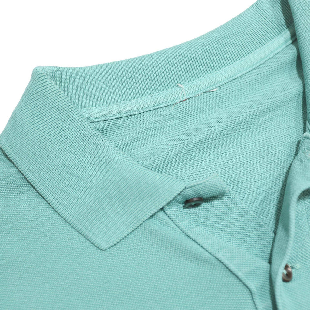 LACOSTE Mens Green Short Sleeve Plain S Cotton Polo Shirt Classic Fit