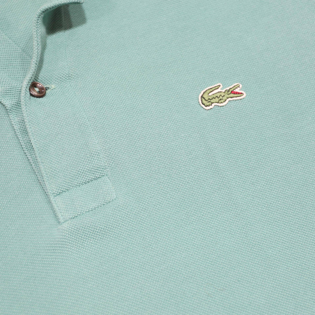 LACOSTE Mens Green Short Sleeve Plain S Cotton Polo Shirt Classic Fit