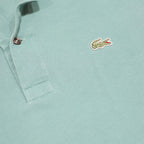 LACOSTE Mens Green Short Sleeve Plain S Cotton Polo Shirt Classic Fit