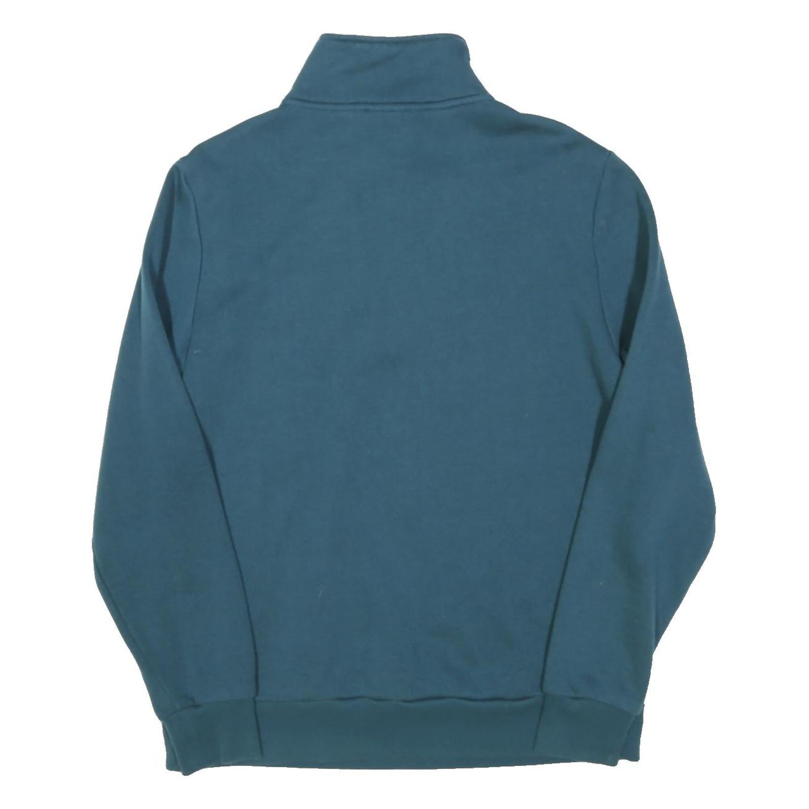 FILA Womens Blue 1/4 Zip M Sweatshirt Cotton Blend Casual Pullover