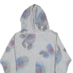 DKNY Womens Grey Multicolour Pattern Pullover Hoodie XL Casual Sweatshirt