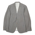 ARMANI COLLEZIONI Mens Grey Button Jacket L Wool Blend Classic Formal