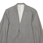 ARMANI COLLEZIONI Mens Grey Button Jacket L Wool Blend Classic Formal