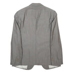 ARMANI COLLEZIONI Mens Grey Button Jacket L Wool Blend Classic Formal