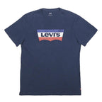 LEVI'S Mens Blue Graphic T-Shirt M Short Sleeve Crew Neck Cotton Casual