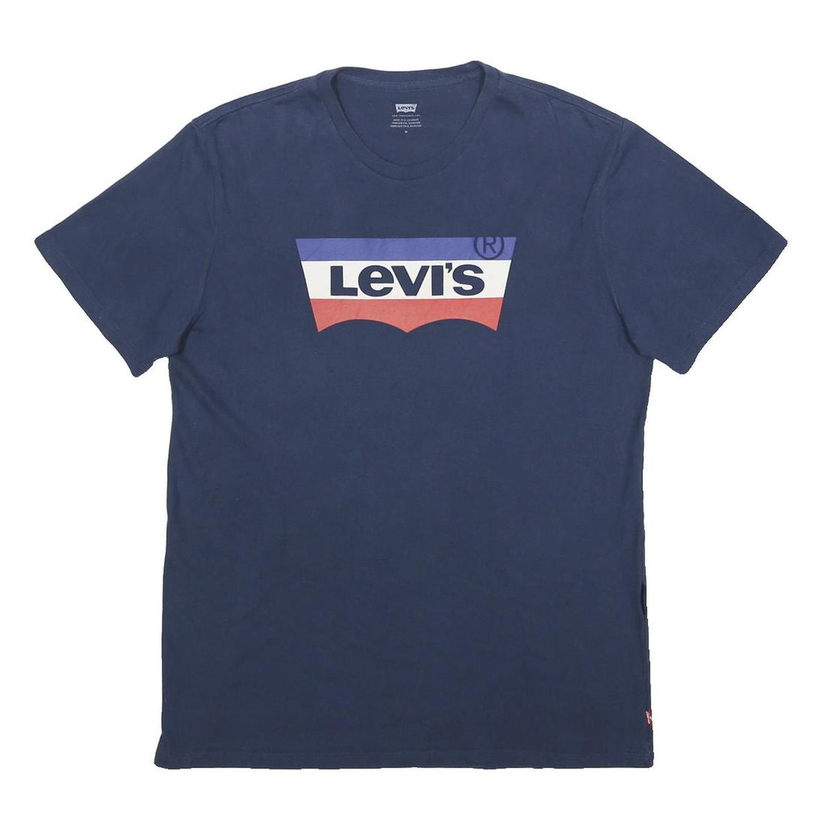 LEVI'S Mens Blue Graphic T-Shirt M Short Sleeve Crew Neck Cotton Casual