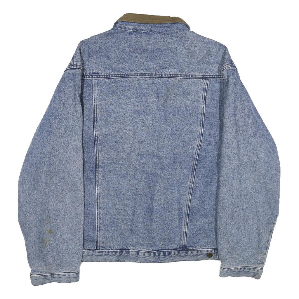 CABELA'S Mens Blue Cotton Button Denim Jacket L Outdoor Casual Classic