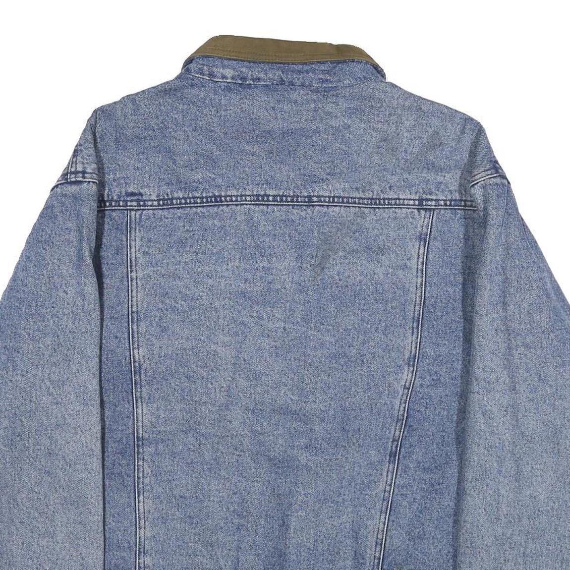 CABELA'S Mens Blue Cotton Button Denim Jacket L Outdoor Casual Classic