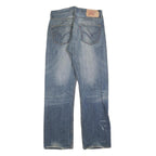 LEVI'S 501 Mens Blue Regular Straight Denim Medium W32 L32 Classic Cotton Blend
