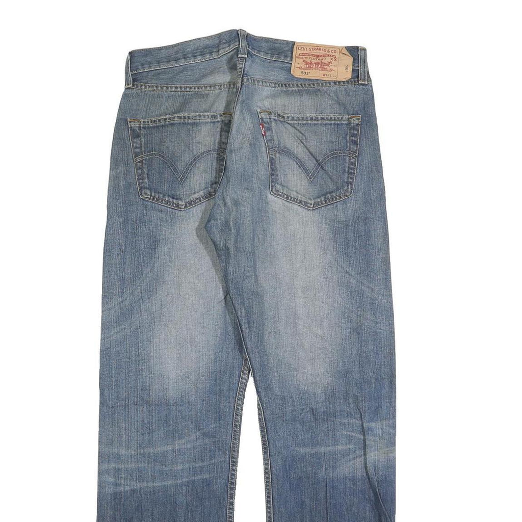LEVI'S 501 Mens Blue Regular Straight Denim Medium W32 L32 Classic Cotton Blend
