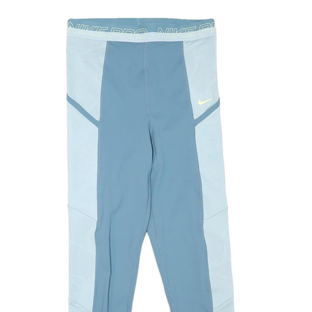 NIKE Mens Joggers Blue & Light Blue Slim Tapered S W26 L24 Compression Fitness