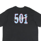 LEVI'S Mens Black Graphic T-Shirt XL Short Sleeve Crew Neck Classic Cotton Blend