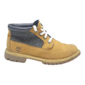 TIMBERLAND Womens Lace-Up Ankle Boots Beige & Grey Leather UK 5.5 Durable