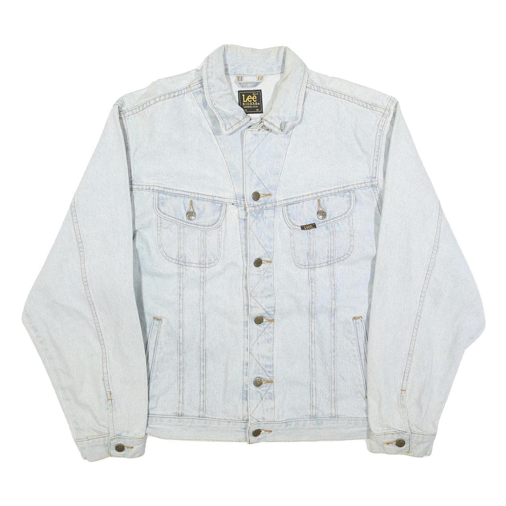 LEE Mens Blue Cotton Denim Jacket XL Button Closure Classic Fit Casual Style