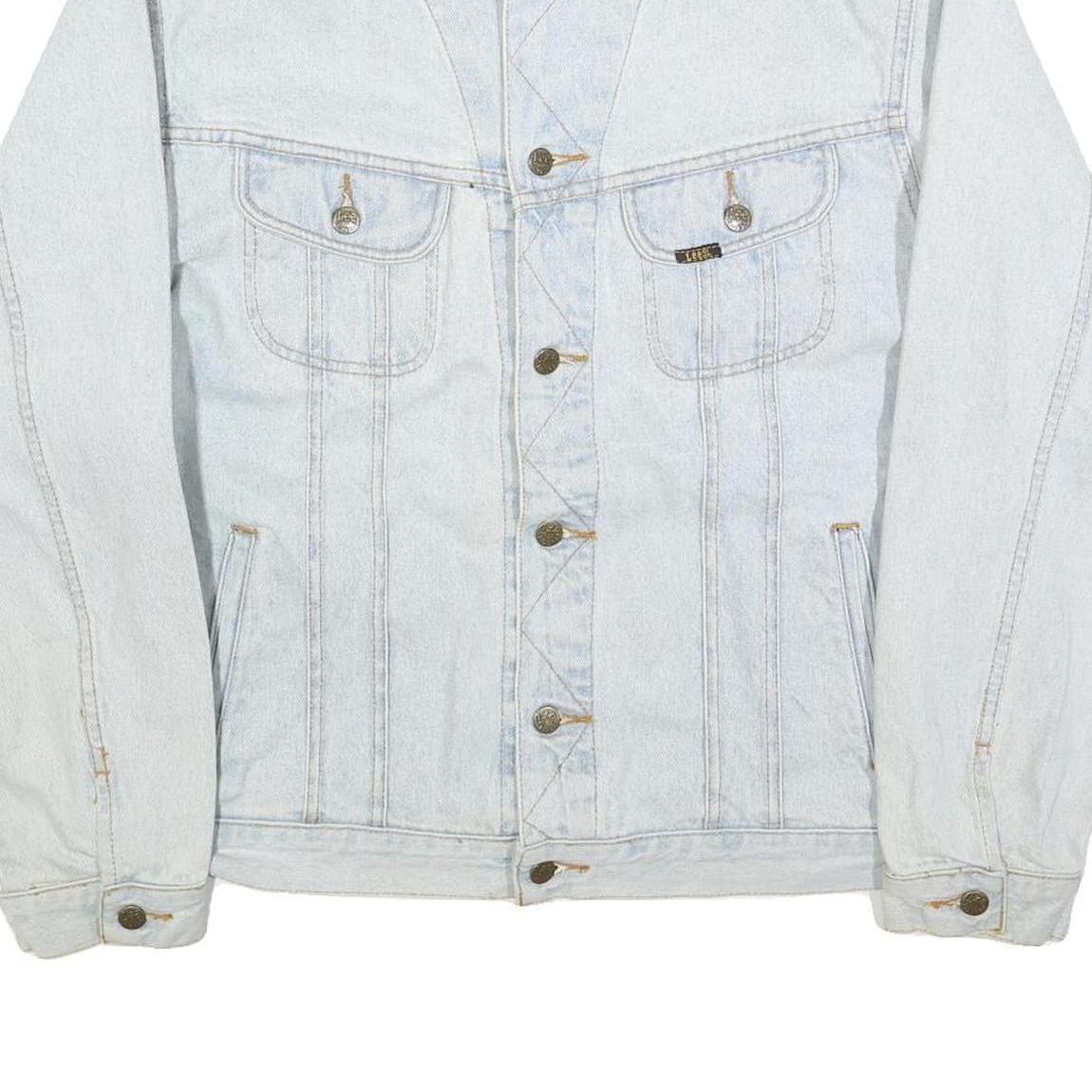 LEE Mens Blue Cotton Denim Jacket XL Button Closure Classic Fit Casual Style