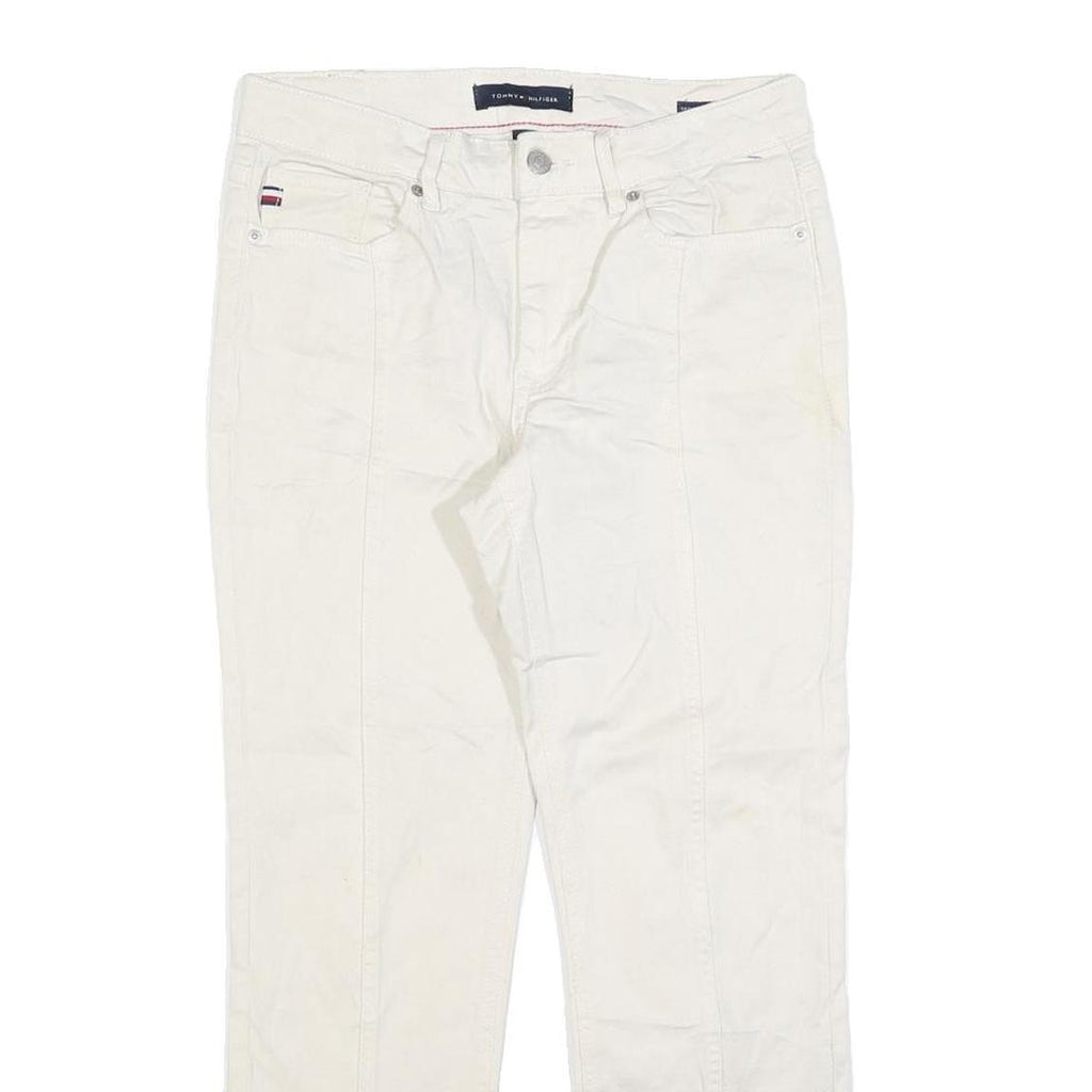 TOMMY HILFIGER Womens White Regular Fit Straight Denim Jeans W29 L26 Lightweight