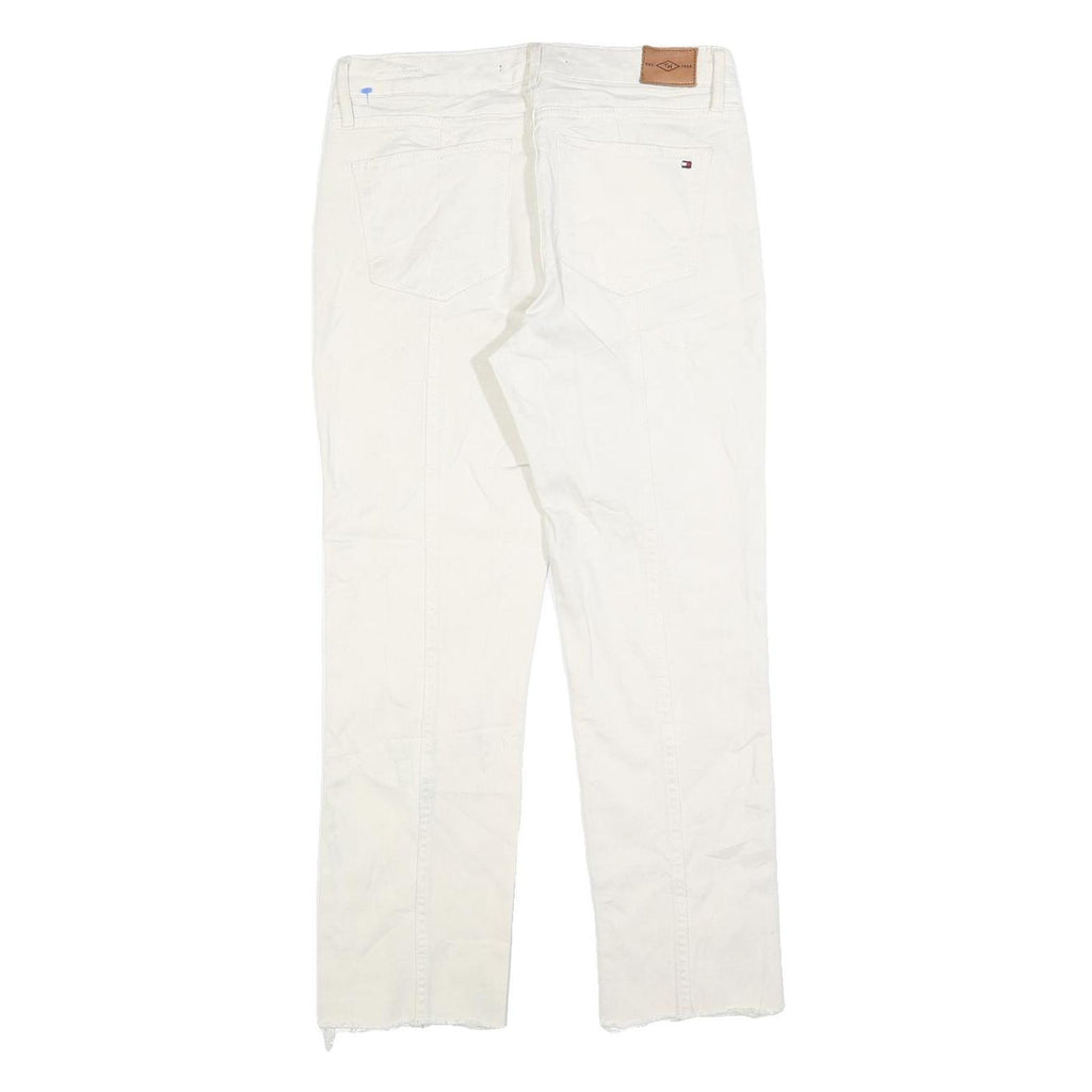 TOMMY HILFIGER Womens White Regular Fit Straight Denim Jeans W29 L26 Lightweight