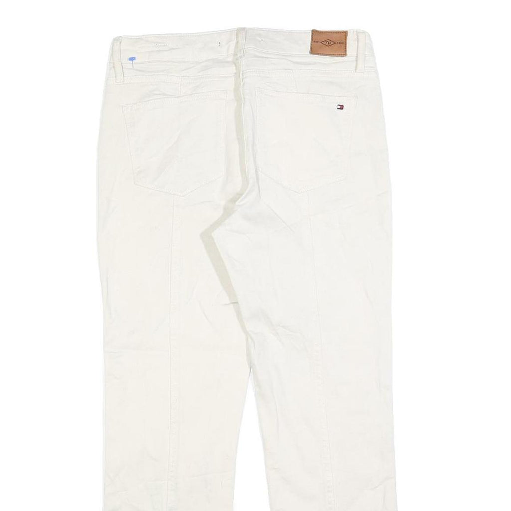 TOMMY HILFIGER Womens White Regular Fit Straight Denim Jeans W29 L26 Lightweight
