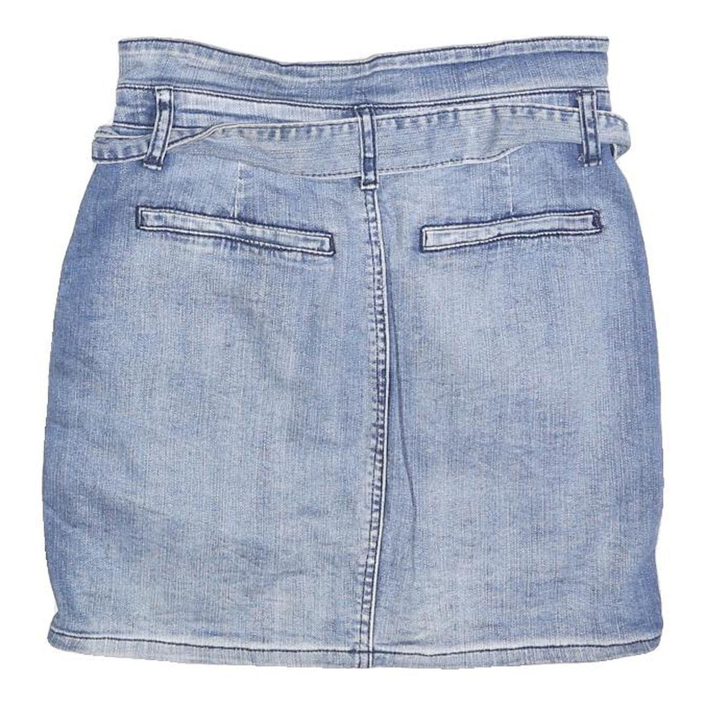 VINTAGE HAVANA Womens Blue Denim Mini Skirt Cotton Blend Distressed S