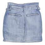 VINTAGE HAVANA Womens Blue Denim Mini Skirt Cotton Blend Distressed S