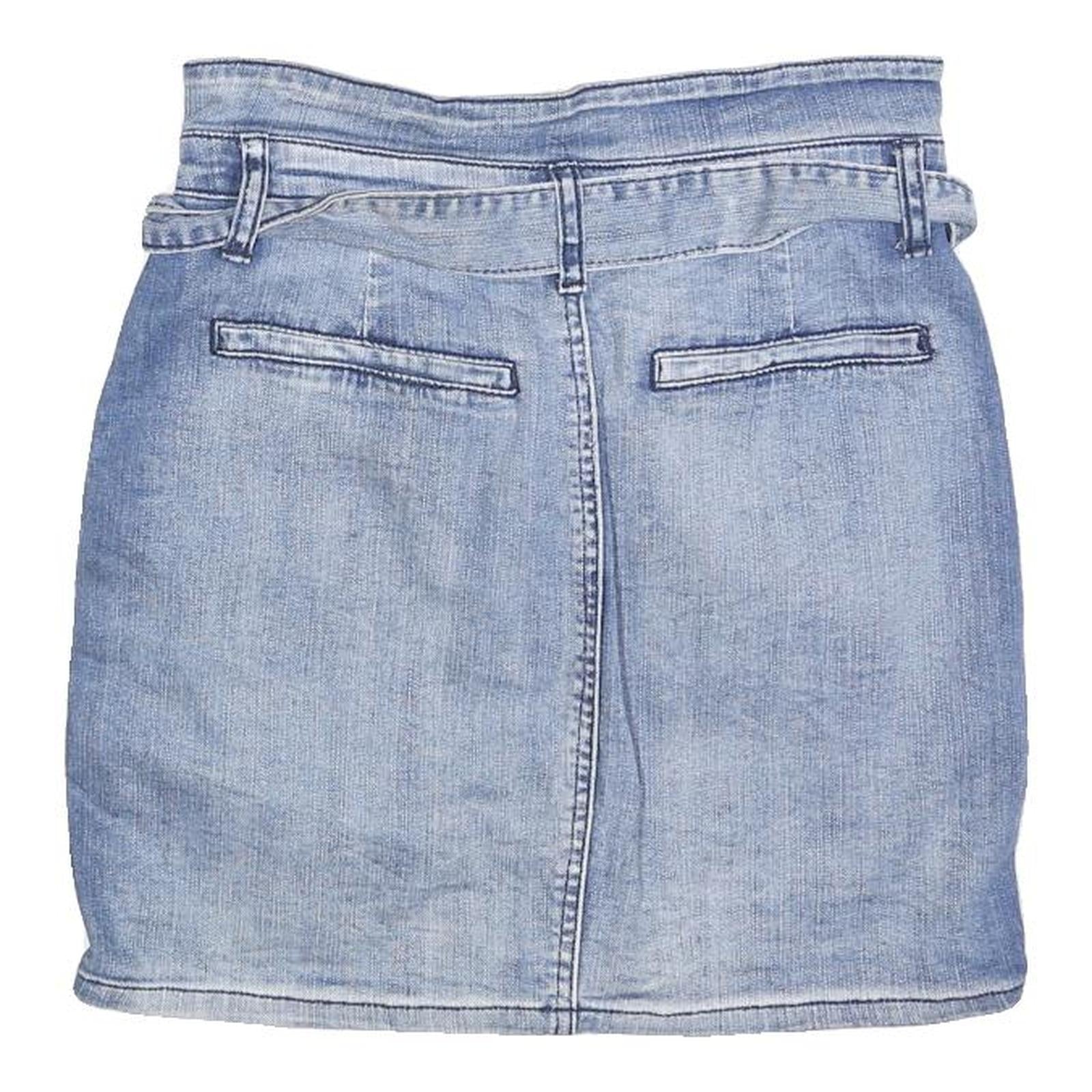 VINTAGE HAVANA Womens Blue Denim Mini Skirt Cotton Blend Distressed S