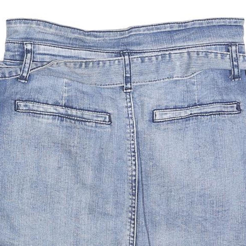 VINTAGE HAVANA Womens Blue Denim Mini Skirt Cotton Blend Distressed S
