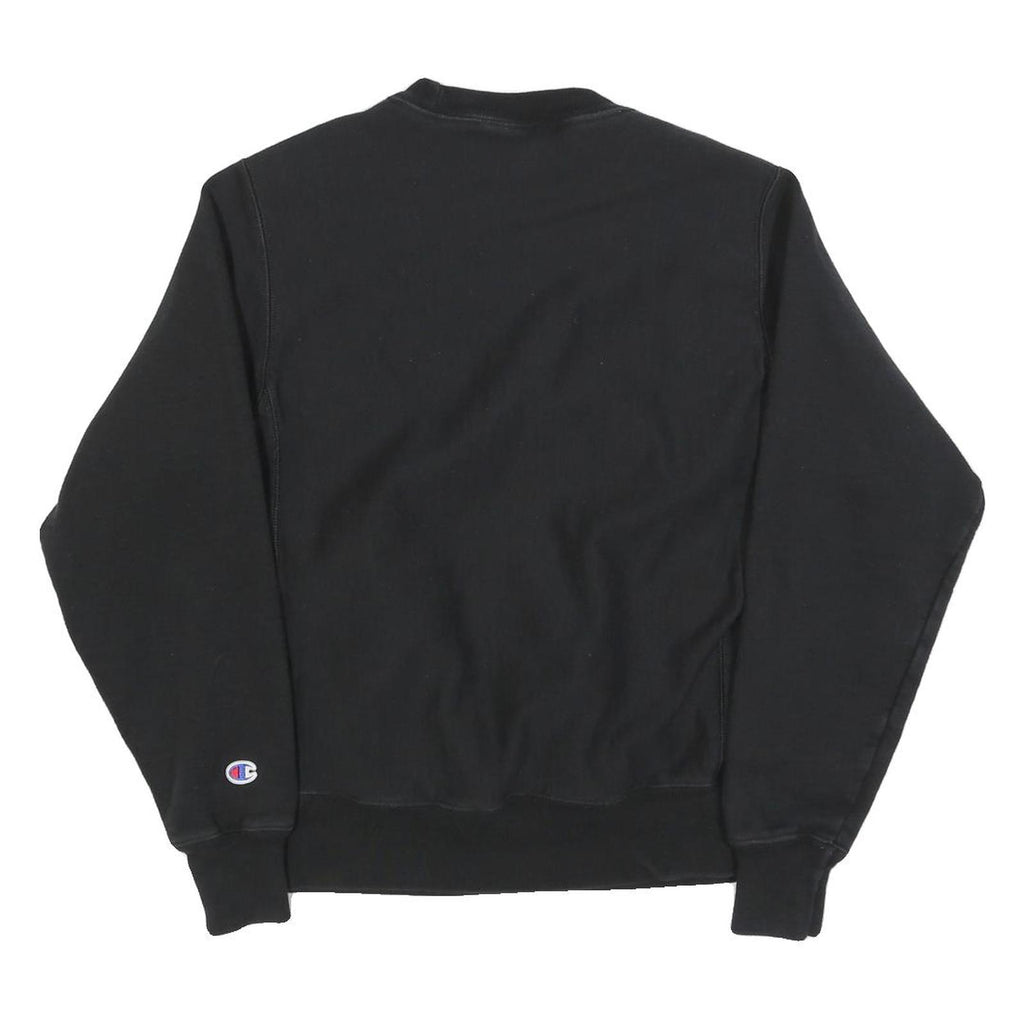 CHAMPION REVERSE WEAVE Mens Black GoPuff Logo Crew Neck S Sweatshirt Cotton