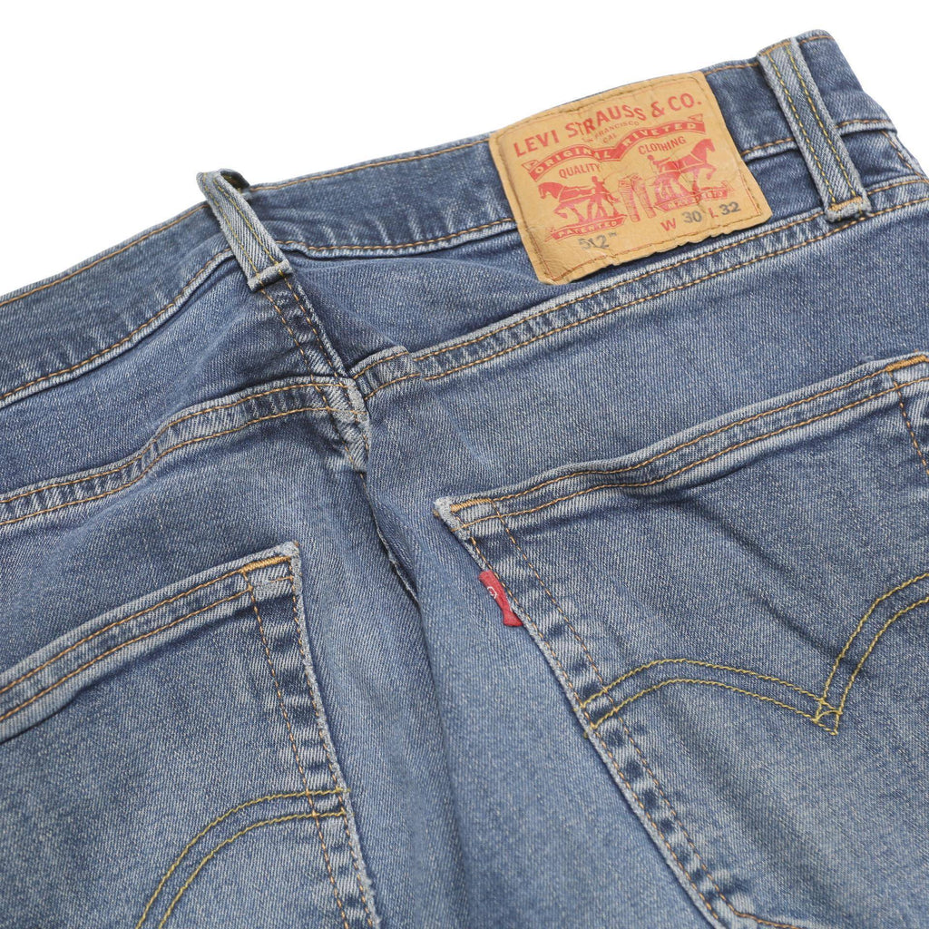 LEVI'S 512 Tapered Mens Jeans Blue Slim Tapered Denim Light W30 L32 Stylish