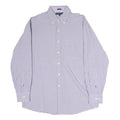 TOMMY HILFIGER Mens Blue & White Check Shirt M Regular Fit Button-Down Collar