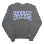 CHAMPION Mens Grey Centenary College Crew Neck S Cotton Blend Sweatshirt