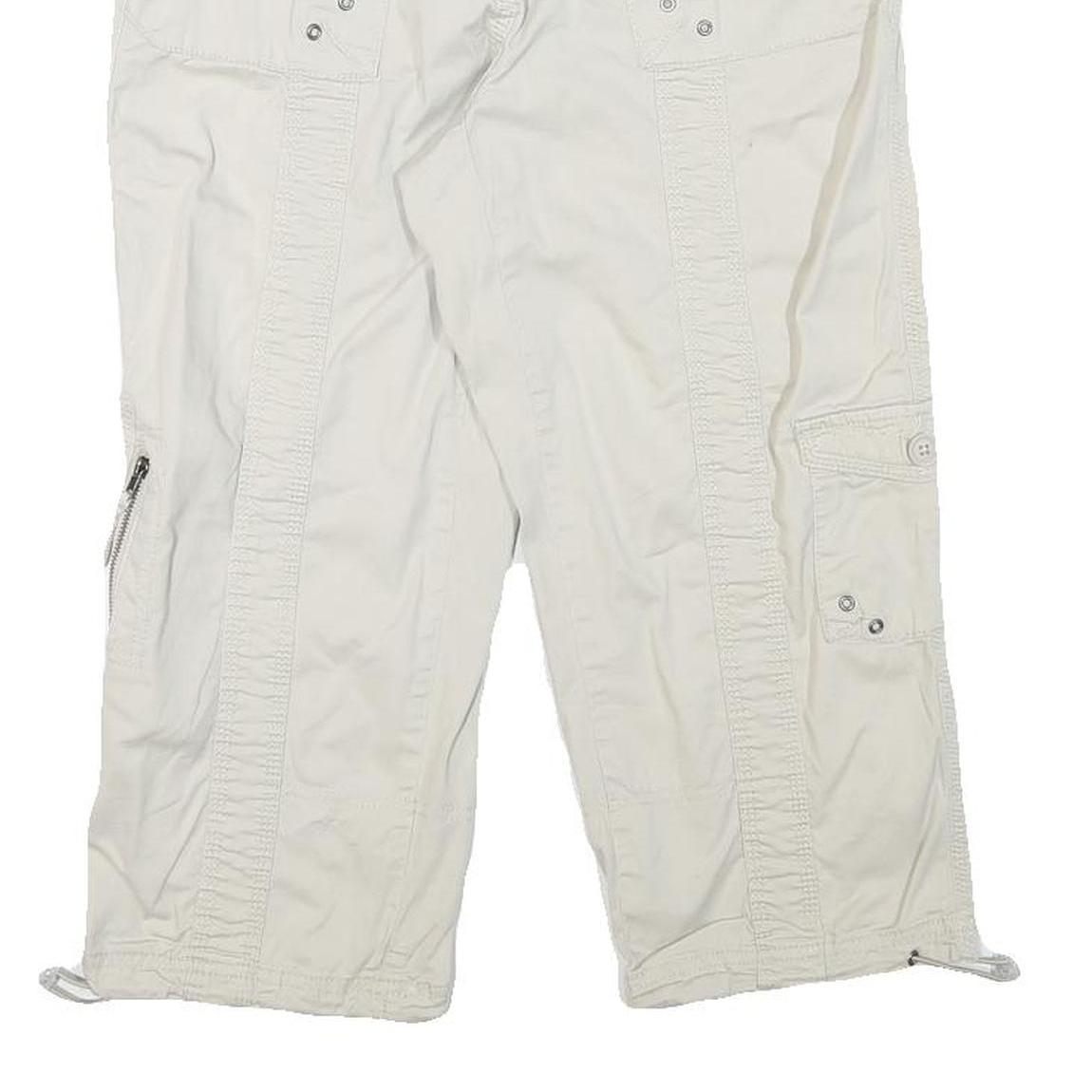 STYLE AND CO Womens White Casual Cargo Plain M W28 Cotton Blend Shorts