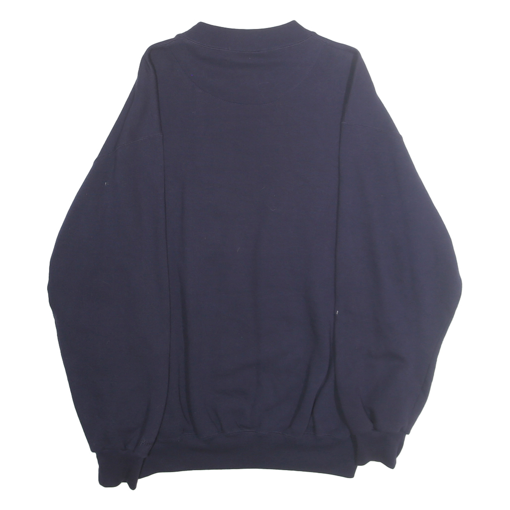 PRINGLE Mens Navy Putting On The 18th Crew Neck M Cotton Blend Golf Sweatshirt