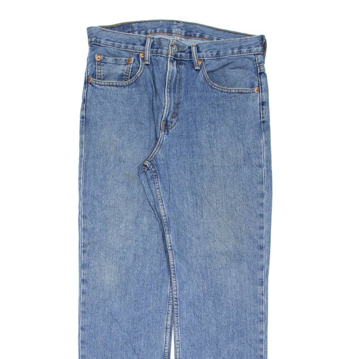 LEVI'S 516 Jeans Mens Blue Regular Straight Stone Wash W33 L30