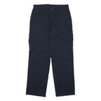 DICKIES Mens Cotton Blend Navy Relaxed Cargo Trousers W32 L32 Workwear Zip