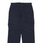 DICKIES Mens Cotton Blend Navy Relaxed Cargo Trousers W32 L32 Workwear Zip
