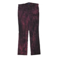 RALPH LAUREN Womens Cotton Blend Burgundy Regular Straight Trousers W30 L31