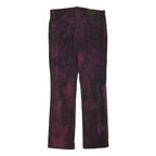RALPH LAUREN Womens Cotton Blend Burgundy Regular Straight Trousers W30 L31