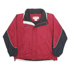 COLUMBIA Mens Red & Navy Cross Terra Outdoor Jacket XL Nylon Windbreaker