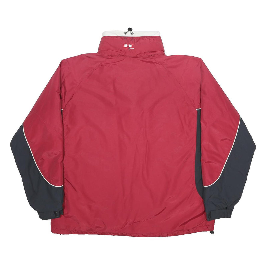 COLUMBIA Mens Red & Navy Cross Terra Outdoor Jacket XL Nylon Windbreaker