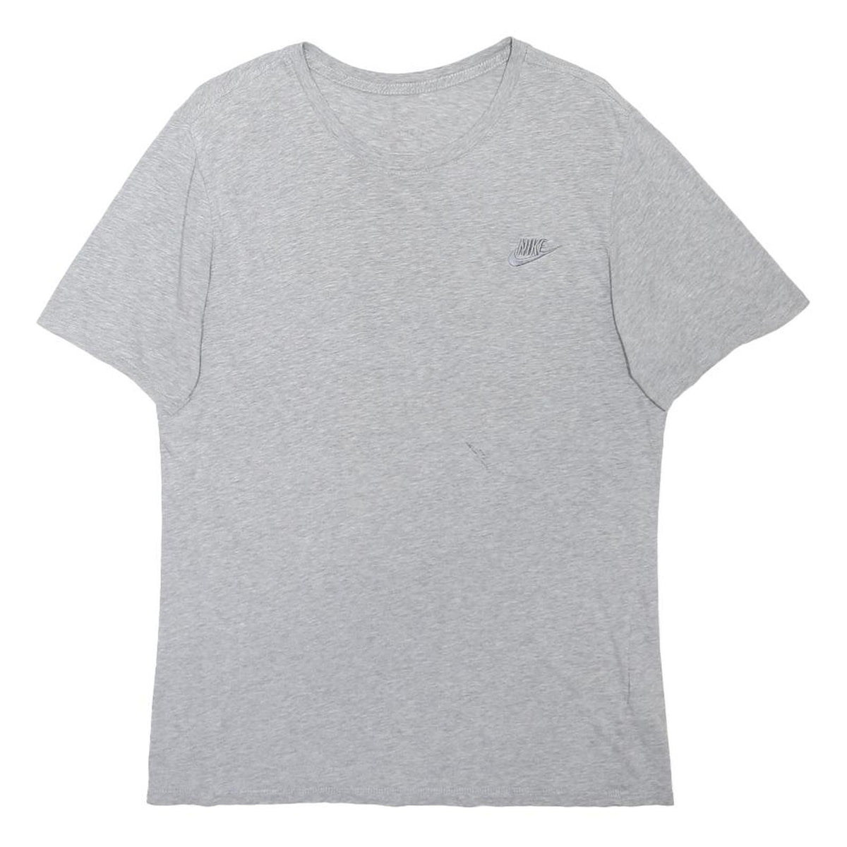 NIKE Mens Grey Cotton Blend T-Shirt M Short Sleeve Crew Neck Casual Sportswear