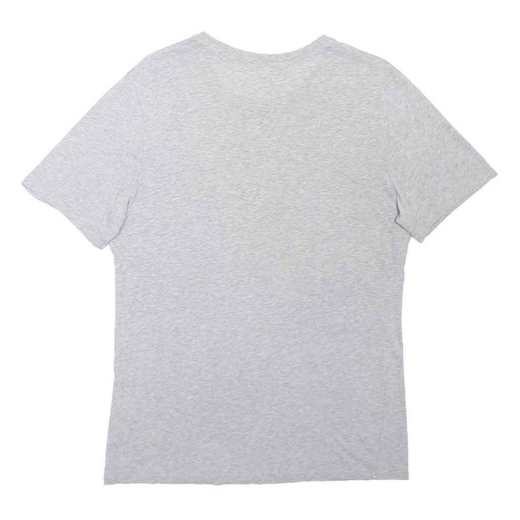 NIKE Mens Grey Cotton Blend T-Shirt M Short Sleeve Crew Neck Casual Sportswear