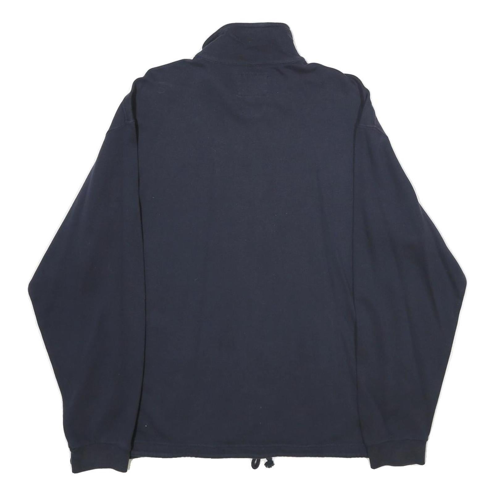 EVERLAST Mens Navy Blue Classic Zip Cotton Jacket S Plain Casual Lightweight