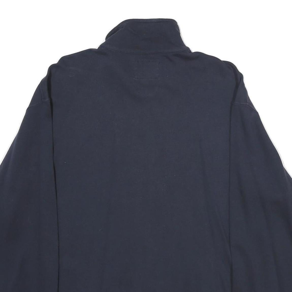 EVERLAST Mens Navy Blue Classic Zip Cotton Jacket S Plain Casual Lightweight