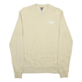 THE NORTH FACE Mens Cream Sweatshirt Crew Neck S Cotton Blend Lightweight