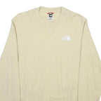 THE NORTH FACE Mens Cream Sweatshirt Crew Neck S Cotton Blend Lightweight