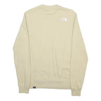 THE NORTH FACE Mens Cream Sweatshirt Crew Neck S Cotton Blend Lightweight