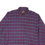 HIGH SIERRA Mens Red & Blue Check Shirt 2XL Cotton Blend Casual Button-Down