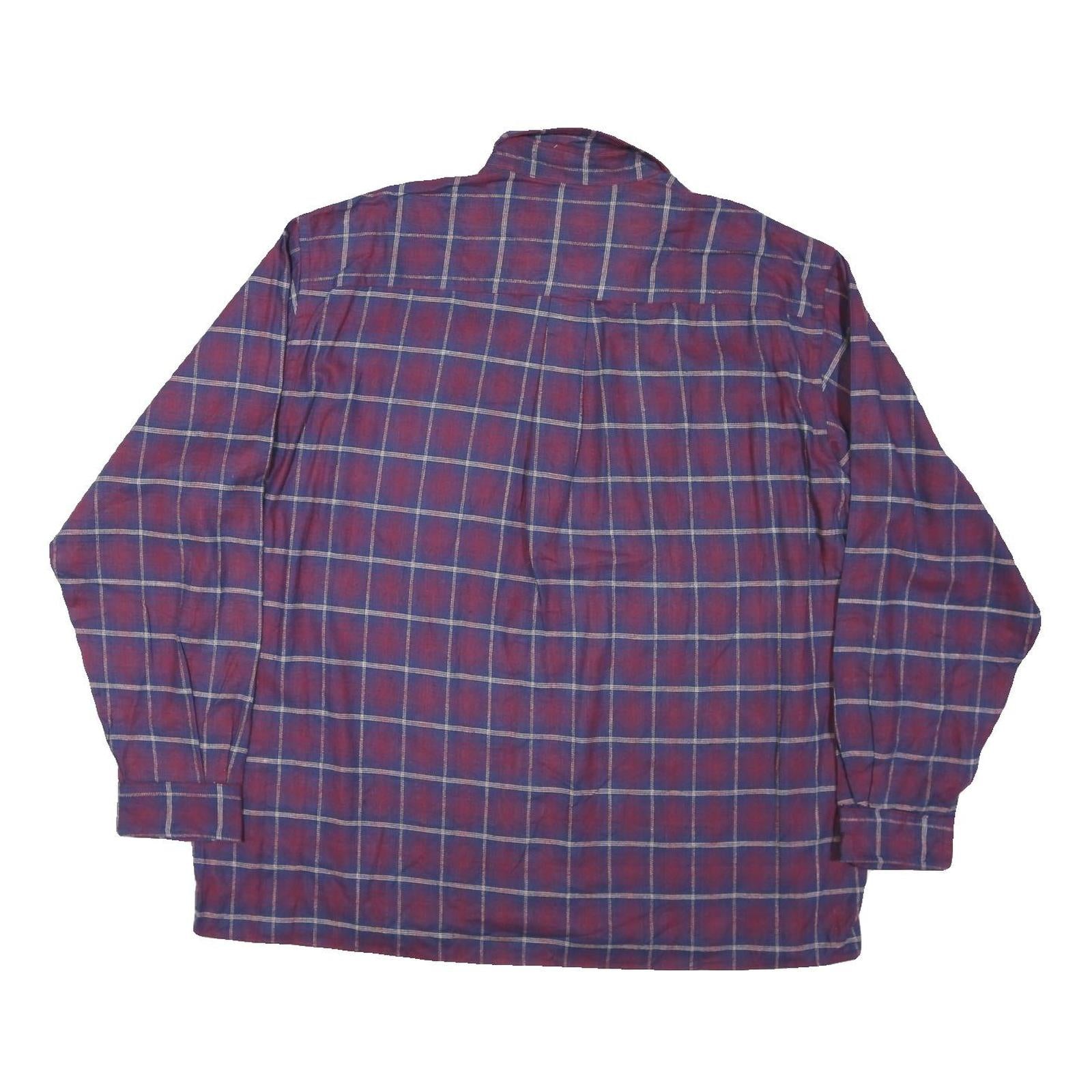 HIGH SIERRA Mens Red & Blue Check Shirt 2XL Cotton Blend Casual Button-Down