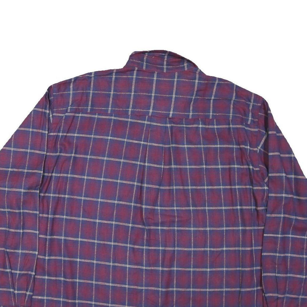 HIGH SIERRA Mens Red & Blue Check Shirt 2XL Cotton Blend Casual Button-Down